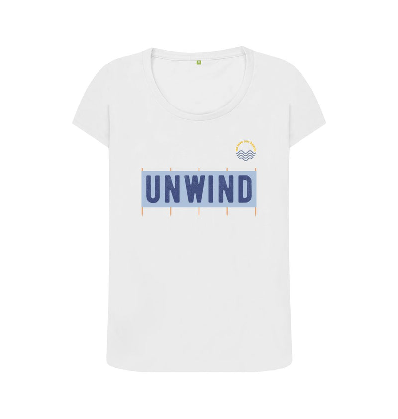 White Unwind Windbreak Women's Organic Cotton T-shirt