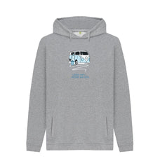 White Pastel Blue Surf Van Organic Cotton Hoody