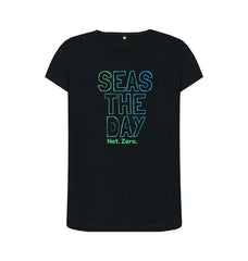 Navy Blue Sea's the day Women's Organic Cotton T-shirt