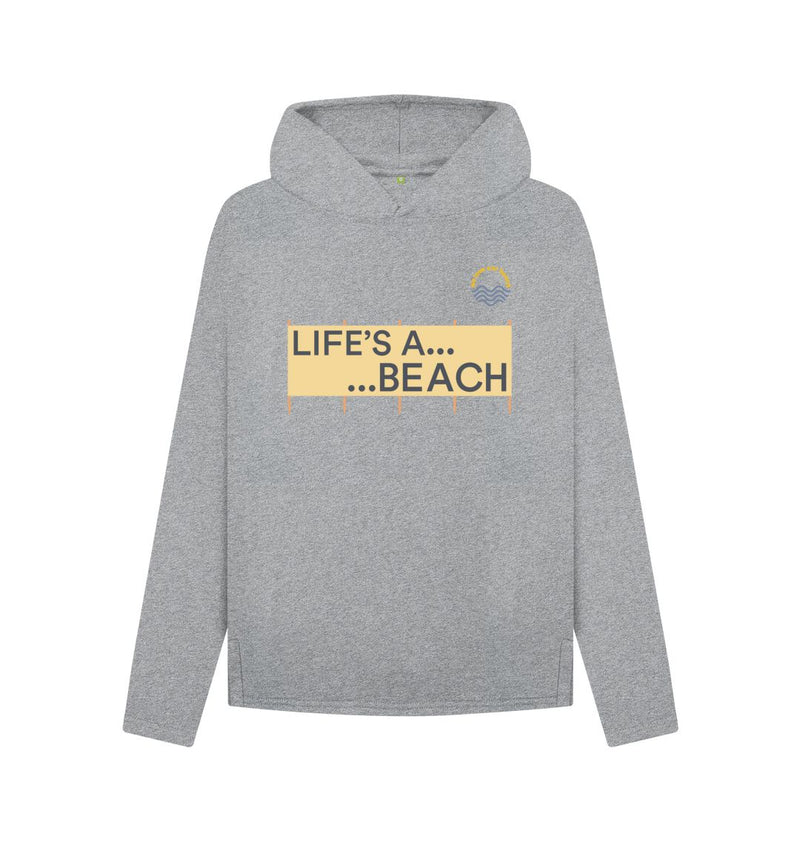 Black Life's a Beach Women's Organic Cotton Relaxed Fit Hoody
