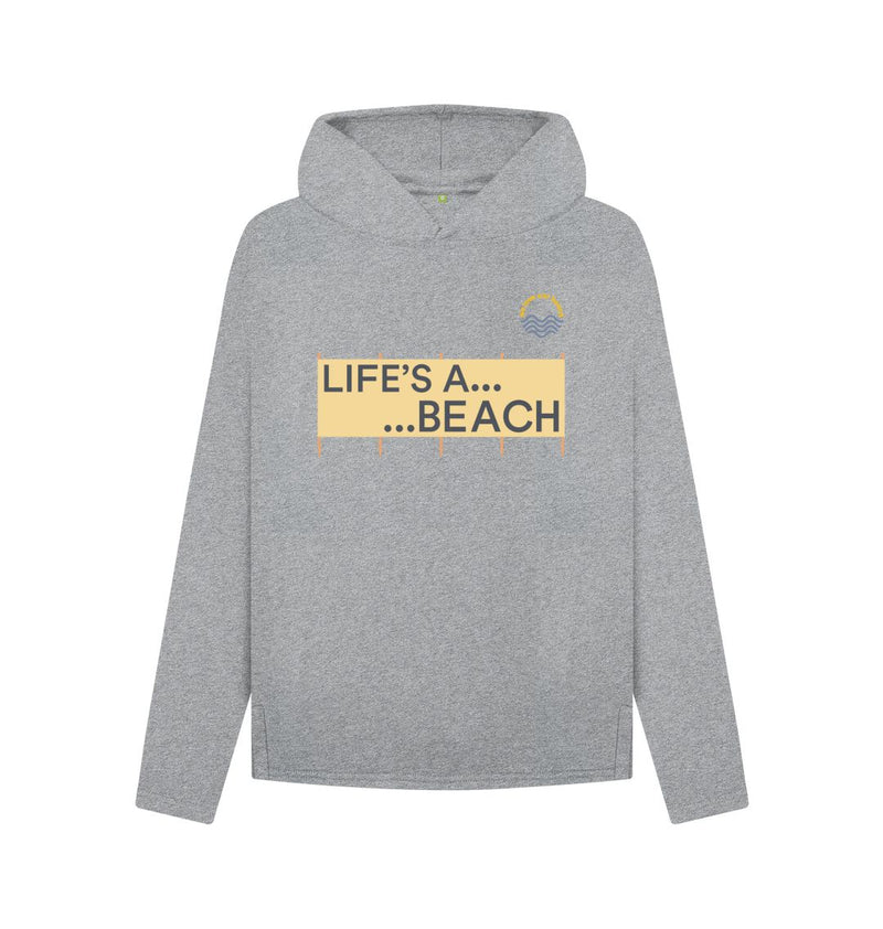 Black Life's a Beach Women's Organic Cotton Relaxed Fit Hoody