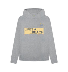 Black Life's a Beach Women's Organic Cotton Relaxed Fit Hoody