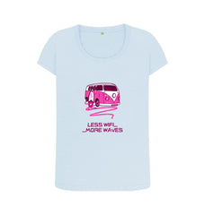 Coral Pink Surf Van Women's Scoop Neck Organic Cotton T-shirt