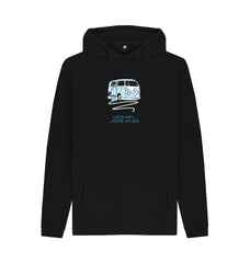 White Pastel Blue Surf Van Organic Cotton Hoody