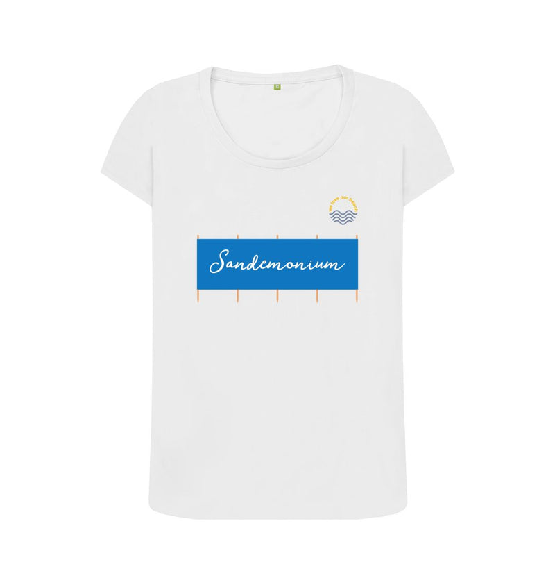 White Sandemonium Windbreak Women's Organic Cotton T-shirt