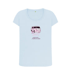 Pastel Pink Surf Van Women's Scoop Neck Organic Cotton T-shirt