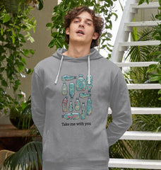 White Take me with you Organic Cotton Hoody