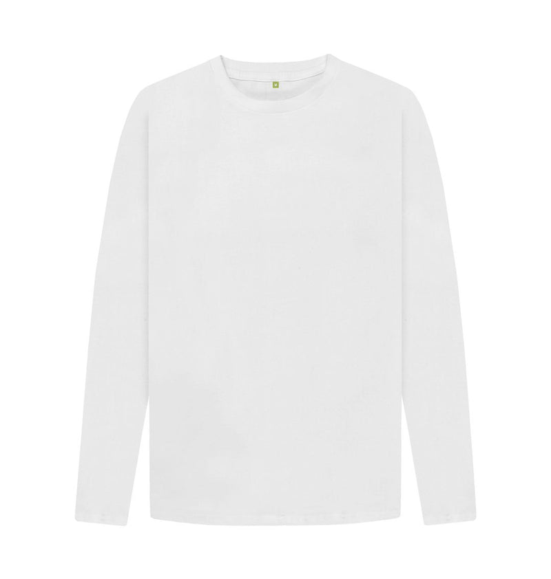 White Pure and Simple Men's Organic Cotton Long Sleeve T-shirt