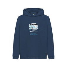 Navy Blue Pastel Blue Surf Van Children's Organic Cotton Hoody