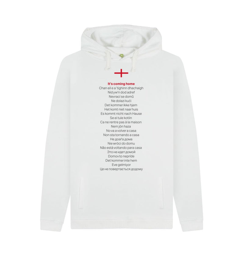 White It's Simply Coming Home Men's\/Unisex Organic Cotton Hoody