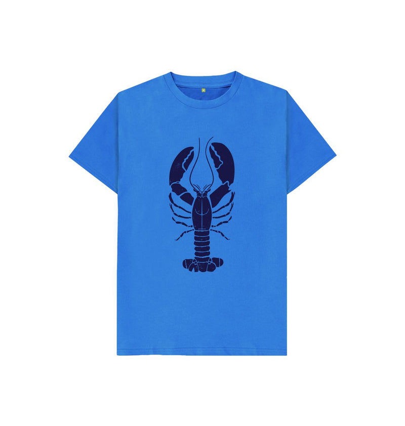 Bright Blue Lively Lobster Children's Organic Cotton T-shirt