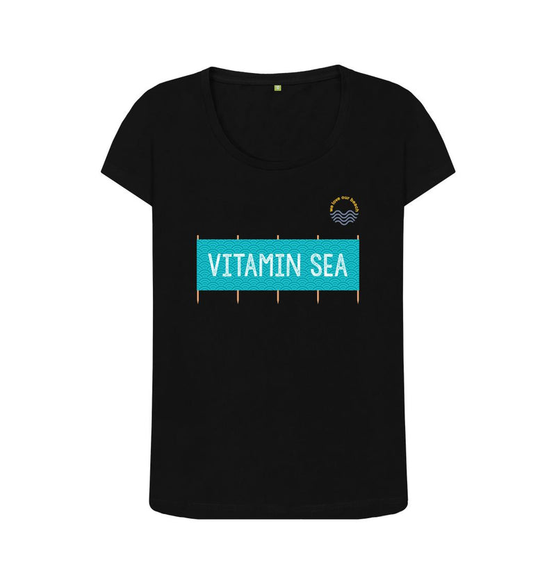 White Vitamin Sea Windbreak Women's Organic Cotton T-shirt