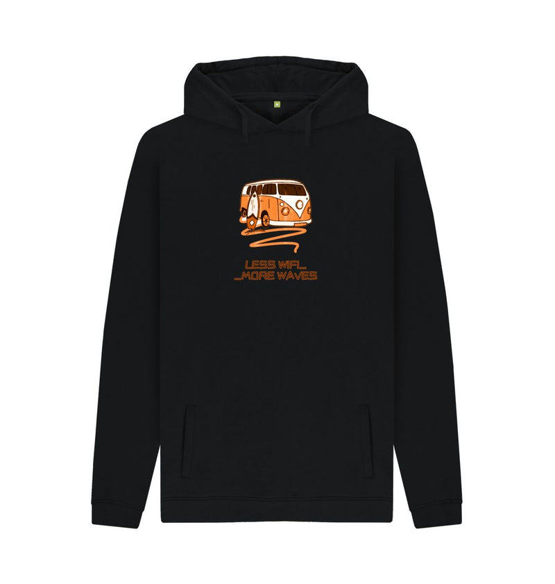 Black Coral Orange Surf Van Organic Cotton Hoody