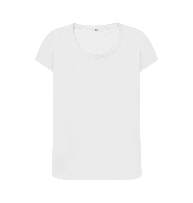 White Pure and Simple Women's Scoop Neck Organic Cotton T-shirt