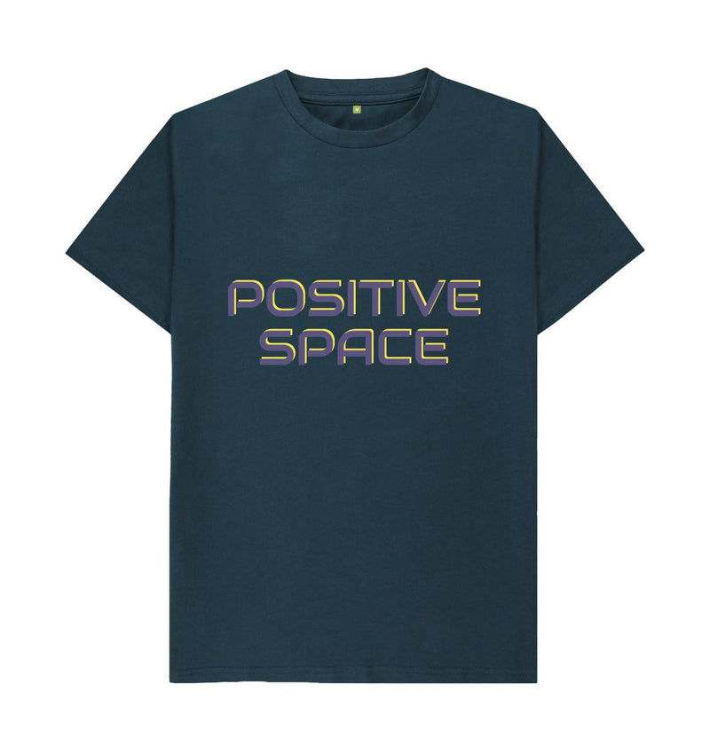 White Positive Space Organic Cotton T-shirt