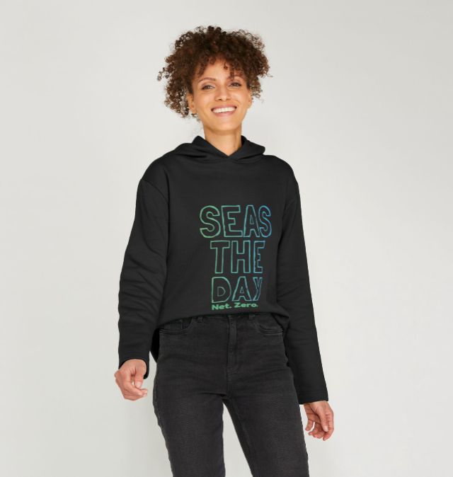 Sea's the day Relaxed Fit Women's Organic Cotton Hoody