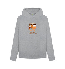 Black Coral Orange Surf Van Women's Relaxed Fit Organic Cotton Hoody