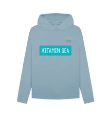 White Vitamin Sea Relaxed Fit Women's Organic Cotton Hoody