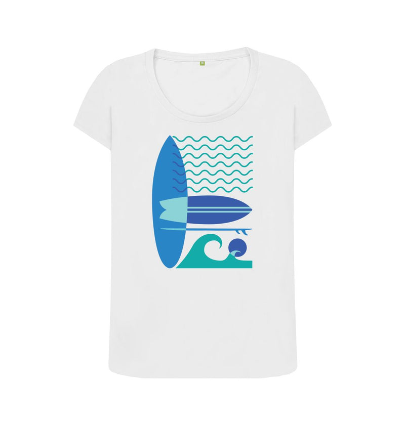 White Sea Surf and Wave Women's Organic Cotton T-shirt