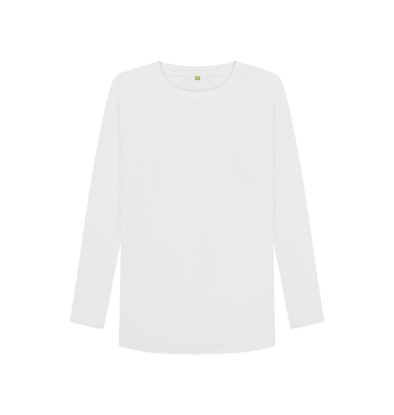 White Pure and Simple Women's Organic Cotton Long Sleeve T-shirt