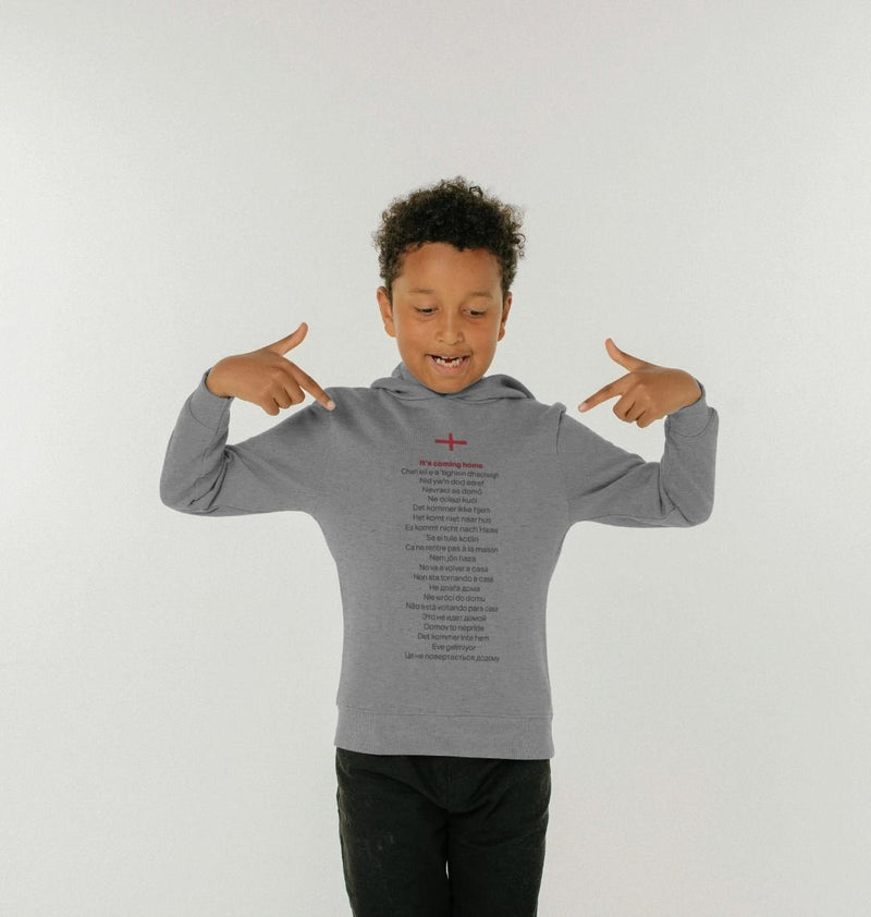 Athletic Grey It's Simply Coming Home Children's Organic Cotton Hoody
